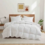 Goose Feather Fiber Comforter 100% Cotton Cover, King Queen Bed Blanket. Fixed Price $86.99.