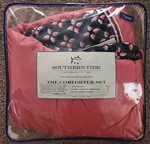 Southern Tide Sunset Pink Shore Line Twin Comforter, Pillow Sham And Bed Skirt. Fixed Price $29.99.