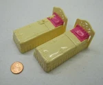 Fisher Price Sweet Streets Hotel Yellow Single Twin Set Of 2 Dollhouse. Fixed Price $8.98.