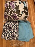 Residence Hall Linens Twin Xl Reversible Comforter And Sheet Set. Fixed Price $75.00.