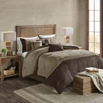 Madison Park Boone King 104X92 Faux Suede Comforter Set 7PC. Fixed Price $179.99.