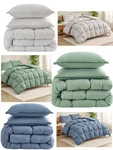 Casual Living Zuri Mega Puff 3-PC Reversible Comforter Set, King Colors 102"X92". Fixed Price $159.95.