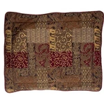 Pair Croscill Galleria Burgundy Gold Damask Discontinued Standard Pillow Shams. Fixed Price $26.39.