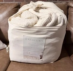 Full/queen Textured Chambray Cotton Comforter & Sham Set Natural - Casaluna. Fixed Price $54.00.