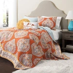 Lush Decor Harley Reversible Quilt Size 5 Piece Set Full/queen - Orange. Fixed Price $65.99.