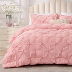 Bedelite Pink King Size Comforter Set 3 Pieces Boho Pintuck Bedding Comforte.... Fixed Price $57.51.
