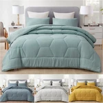 Vero 3-PIECE Honeycomb Hexagon Quilted Soft Washed Microfiber Comforter Set. Fixed Price $49.99.