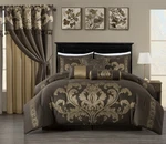 Chezmoi Collection Royale 7-PIECE Bedding Set Jacquard Floral Comforter. Fixed Price $96.99.