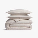 Full/queen Relaxed Linen Stripe Duvet Cover & Sham Set Petal Parchment. Fixed Price $141.75.