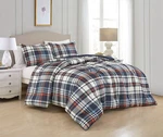 Chezmoi Collection Bronco Herringbone Striped Plaid Printed Comforter Set. Fixed Price $57.99.