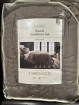 This The Threshold Full/queen Boucl Comforter Set In Brown Taupe.. Fixed Price $30.00.