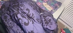 Queen Comforter Purple And Black Floral Bedroom Bedding. Fixed Price $22.00.