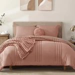 Monbix Full Comforter Set - 7 Pieces Clay Pink Bag Size Bedding. Fixed Price $89.64.