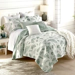 Donna Sharp Botanical Quilted Cotton 3-PC Set Country Chic & Pillow Cover. Fixed Price $114.00.
