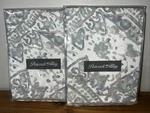 Peacock Alley Seville Peale Standard Sham Set Mineral 20X26. Fixed Price $135.00.