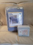 Simply Essential & Murray Mills Queen Bed + Sheet Set, Country Blue/gray. Fixed Price $40.00.