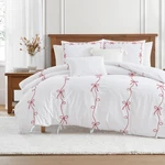 Peri Home Red Bows Bedding 100 Cotton 3-PIECE Comforter Set Full/queen. Fixed Price $173.26.