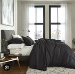 Flatiron Home Collection Washed Lined Cotton King Sham Raven. Fixed Price $11.99.