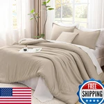 Litanika Khaki Comforter Set Twin/twin Xl 66X90 All Season Bedding 2 Pieces. Fixed Price $76.90.