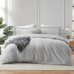 Hearth & Harbor Queen Duvet Cover Set Light Grey Soft Microfiber 3 Piece. Fixed Price $14.99.