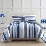 My World Mason Stripe Blue Polyester 4-PIECE Full Comforter Set. Fixed Price $25.20.