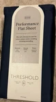 Threshold Queen 400 Thread Count Performance Flat Sheet Metallic Blue New. Fixed Price $9.00.