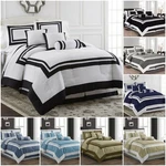 Chezmoi Collection 7-PIECE Hotel Style Comforter Set Full, Queen, King, Cal. Fixed Price $79.99.