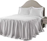 Lush Decor Ticking Stripe Bedspread Size 3 Piece Set Gray - King,. Fixed Price $142.99.
