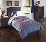 Juvenile Bedding Comforter Set Twin Grand Slam Brown/ivory 5PIECE. Fixed Price $69.18.