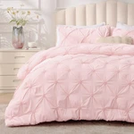 Bedelite Baby Pink Queen Comforter Set - 3 Pieces Boho Pintuck Bedding Comfor.... Fixed Price $59.36.