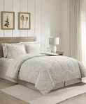 Fairfield Square H2675 Sunham Neutral Damask 8-PC. Comforter Set King. Fixed Price $90.00.