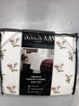 London Fog Turkish Flannel Full Size Sheet Set Pinecones Holly Leaves. Fixed Price $49.00.