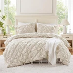 King Comforter Set Ivory Lily Puffy Floral Shabby Chic Boho Bedding. Fixed Price $100.00.