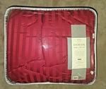 Wamsutta Damask Stripe Collection Red King Size Comforter (3 Piece Set). Fixed Price $74.99.