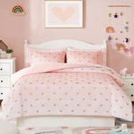 Twin Comforter With Sheets GIRLS-5 Pieces Bedding Sets Pink Wh. Fixed Price $64.99.