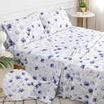 Sleepdown Cotton Bed Sheet Set - Lavender, Twin. Fixed Price $49.68.