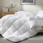 Ubauba Goose Feather Down Fiber Comforter Size - All Queen, White. Fixed Price $77.99.