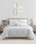 Sunham White Polyester Vine Year-round Warmth 9-PC Queen Comforter Set. Fixed Price $50.00.