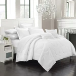 Chic Home Donna 7 Piece Comforter Set Minimalist Solid Color Design Pillows. Fixed Price $89.88.