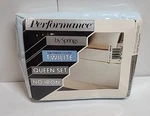 New Vtg Performance Springs Twilite Queen Sheet Set Blue No Iron. Fixed Price $42.99.