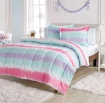 Dream Factory Tie Dye Stripe 5-PIECES Microfiber Bag Comforter Bedding Set Twin. Fixed Price $29.00.