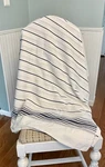 Tommy Hilfiger 2018 RN121068 White/navy Blue Stripe Twin/full Flat Sheet 79 X96. Fixed Price $6.00.