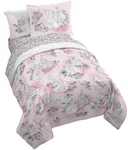 5 Piece Twin Comforter Set - Pink Disney Princess Franco Kids Sheets Pillow. Fixed Price $104.99.