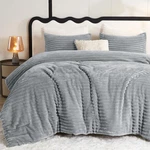 Cozylux Fluffy Comforter Set - Super Soft Faux Fur Grey Queen.... Fixed Price $48.76.
