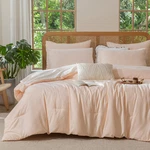 Bupird Pink Waffle Queen Comforter Set 3 Pieces Lightweight Comfy Breathable. Fixed Price $31.98.