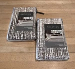 Kenneth Cole Reaction (set Of 2) Etched European Pillow Shams White Brown Nwt. Fixed Price $29.96.