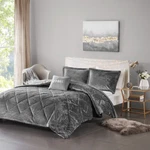 Intelligent Design 4 Piece Luxurious Crushed Velvet Duvet Cover Set. Fixed Price $97.55.