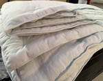 Pottery Barn Belgian Flax Linen Full/queen Comforter - Blue Frost Sample New. Fixed Price $179.99.
