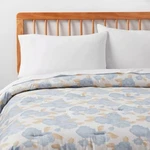 Room Essentials Light Blue Digital Floral Reversible Microfiber Queen Comforter. Fixed Price $21.25.