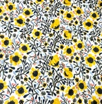 Marimekko Mykero King Yellow Floral Modern Cotton Percale Reversible Comforter. Fixed Price $85.00.